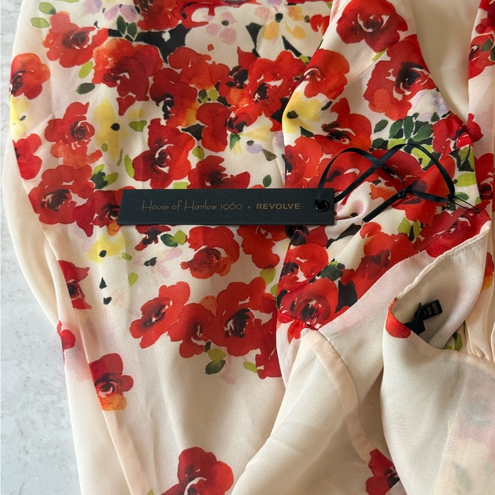 NWT: House of Harlow | Revolve 1960 - Floral Halter Maxi Dress Sz: Medium - Picture 3 of 9